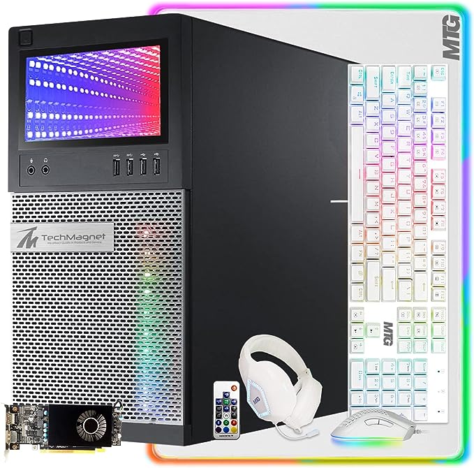 Gaming PC Desktop Intel core i7, TechMagnet Horizon, 4 in 1 Gaming Kit,