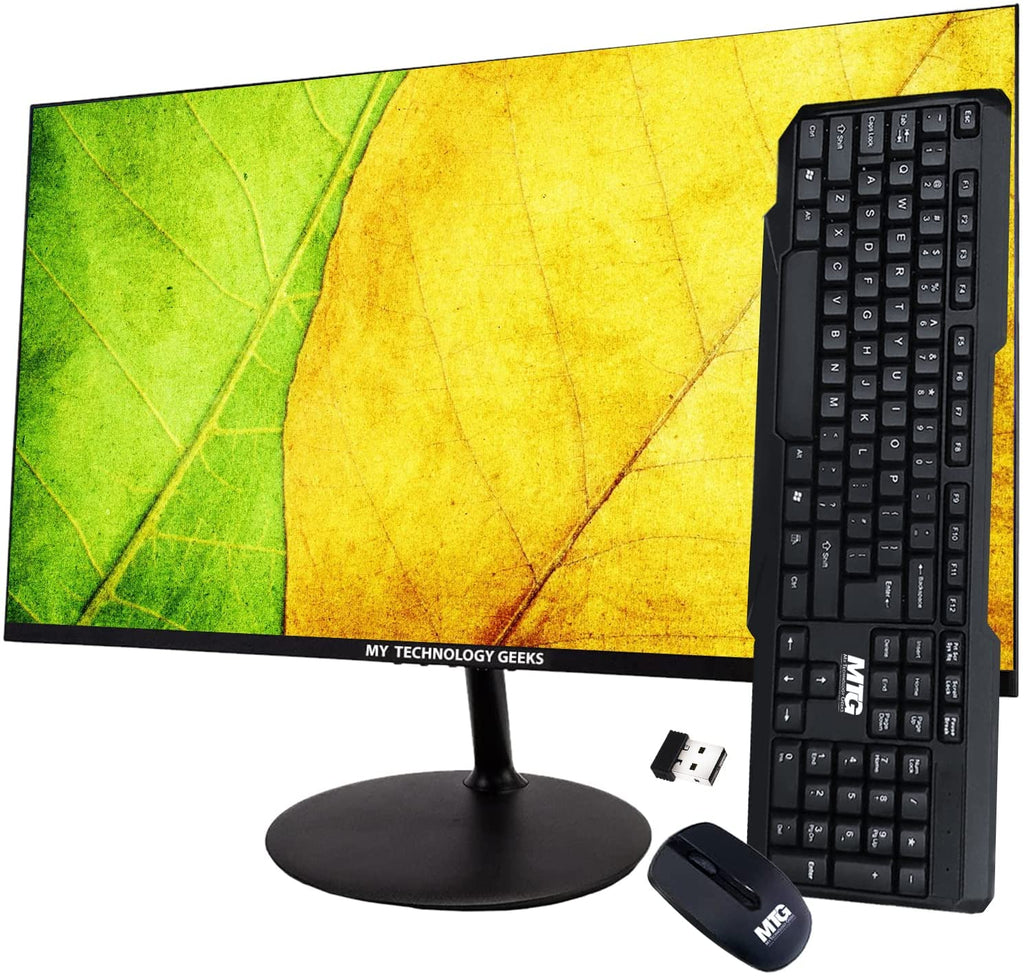 MTG 24 inch 1080p LED Desktop Monitor Wireless Mouse and Keyboard