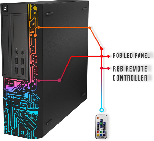 Restored TechMagnet Gaming PC Desktop,Intel Core i7,Siwa 8,GT 1030 4GB DDR4,16GB RAM,240GB SSD + 2TB HDD,New MTG 24 Inch Curved Monitor,RGB Kit,Windows 11 Pro (Renewed)