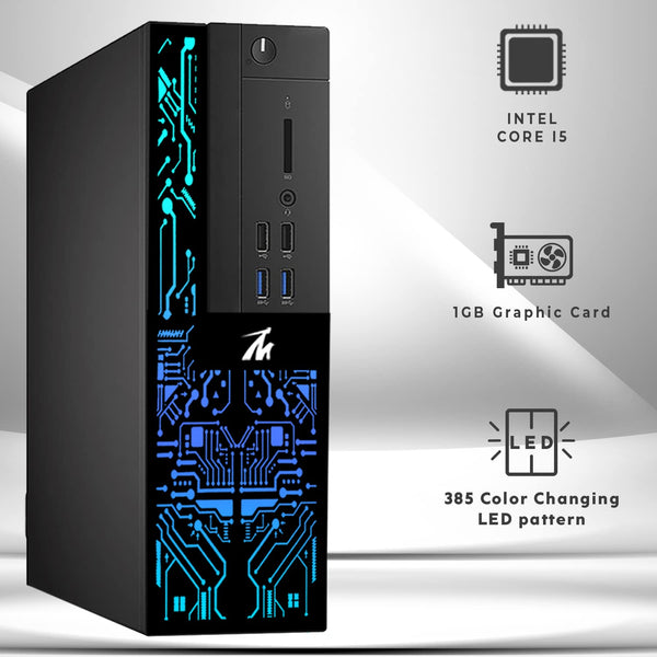 Restored TechMagnet Computer Desktop PC,Intel Core i5-6500,Siwa 6,New MTG 22 Inch Monitor,16GB RAM,240GB SSD,1GB Graphic Card,RGB Keyboard and Mouse,RGB Speaker,Webcam,WiFi,Windows 11 Pro (Renewed)