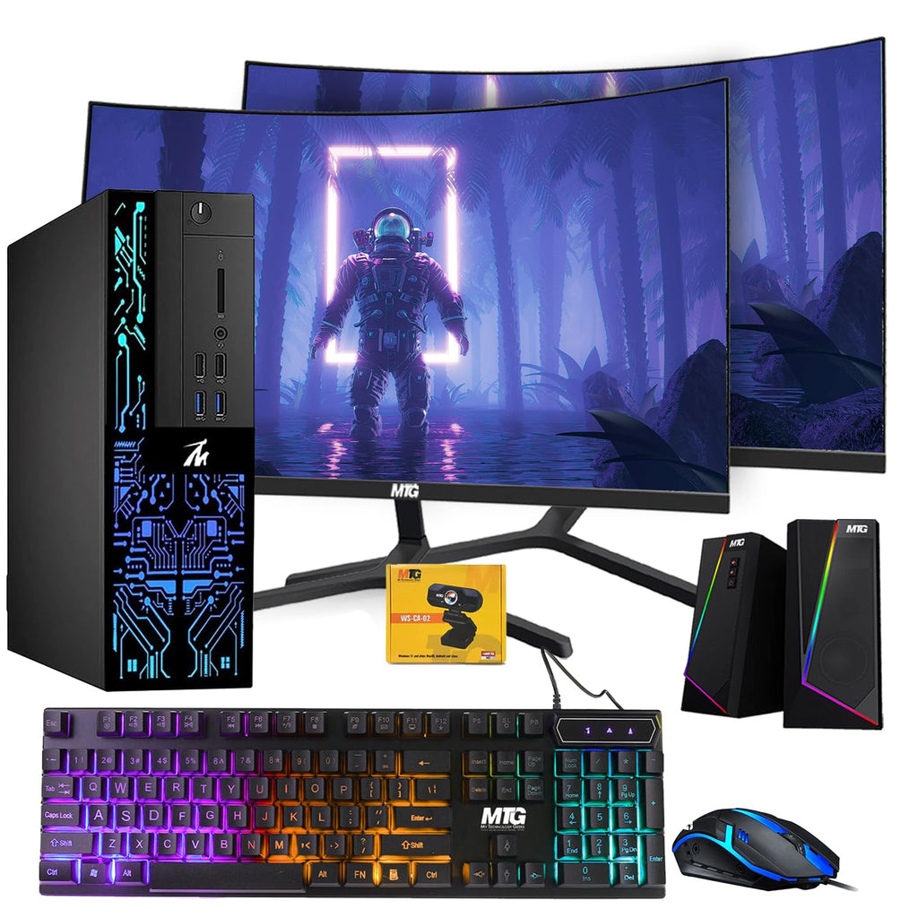 Restored TechMagnet Computer Desktop PC,Intel Core i5-6500,Siwa 6,New MTG 22 Inch Monitor,8GB RAM,500GB HDD,1GB Graphic Card,RGB Keyboard and Mouse,RGB Speaker,Webcam,WiFi,Windows 11 Pro (Renewed)