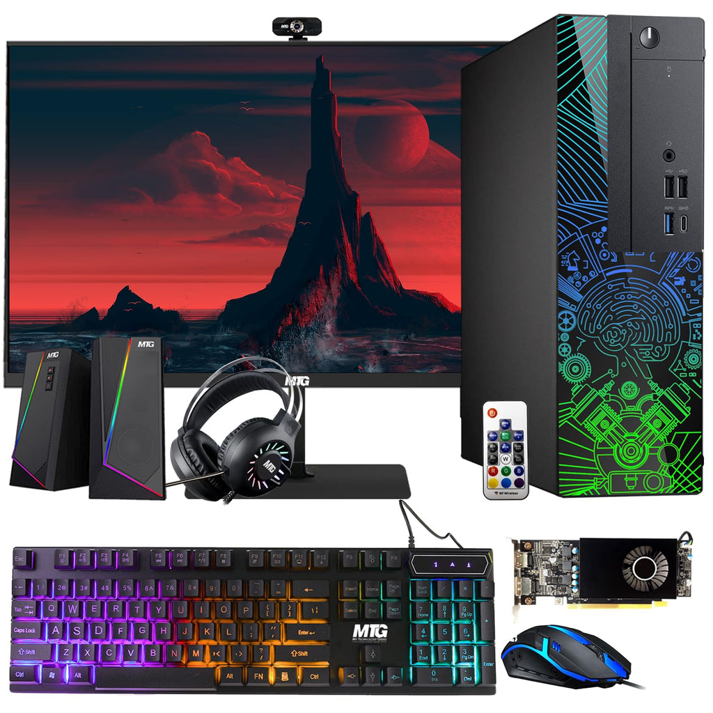 Restored Lumos 8 Gaming Desktop PC,Intel Core i5 7th Gen,16GB RAM,512GB SSD,AMD RX 550 4GB GDDR5 Graphics Card,22 inch 75hz Monitor,PCI-E Bluetooth | Wi-Fi,RGB Kit,Windows 11 Pro (Renewed)