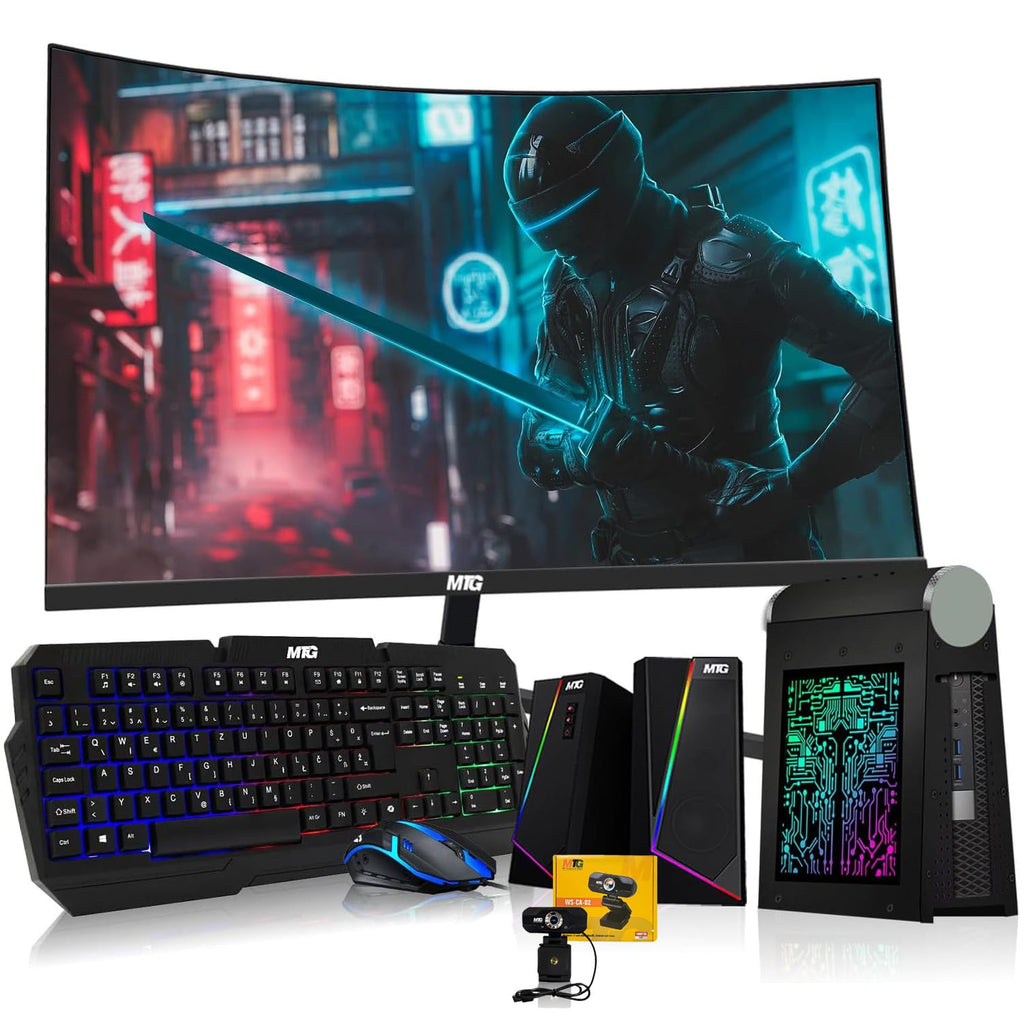 Restored CyberCube Mini PC Bundle,Intel Core i5,16GB RAM,256GB SSD,RGB Kit,Webcam,Windows 11 Pro (Renewed)
