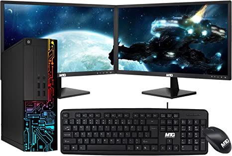 Computer Desktop PC, Intel Core i5, TechMagnet Siwa 3, MTG USB Wired Keyboard Mouse, WiFi, Windows 10 Pro (Renewed)