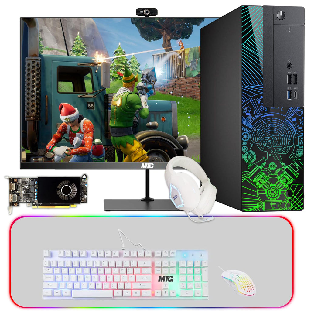 Restored Lumos 8 Gaming Desktop PC,Intel Core i5 8th Gen,16GB RAM,512GB SSD,AMD RX 550 4GB GDDR5 Graphics Card,22 Inch Monitor,PCI-E Bluetooth | Wi-Fi,RGB Kit,Win 11 Home (Renewed)