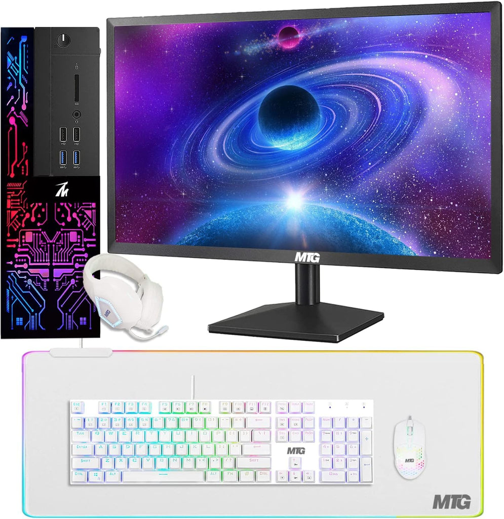 Restored TechMagnet Computer Desktop PC,Intel Core i3-6100,Siwa 6,16GB RAM,1TB HDD,27 Inch 165Hz Gaming Monitor,Gaming Kit,Windows 11 Pro (Renewed)