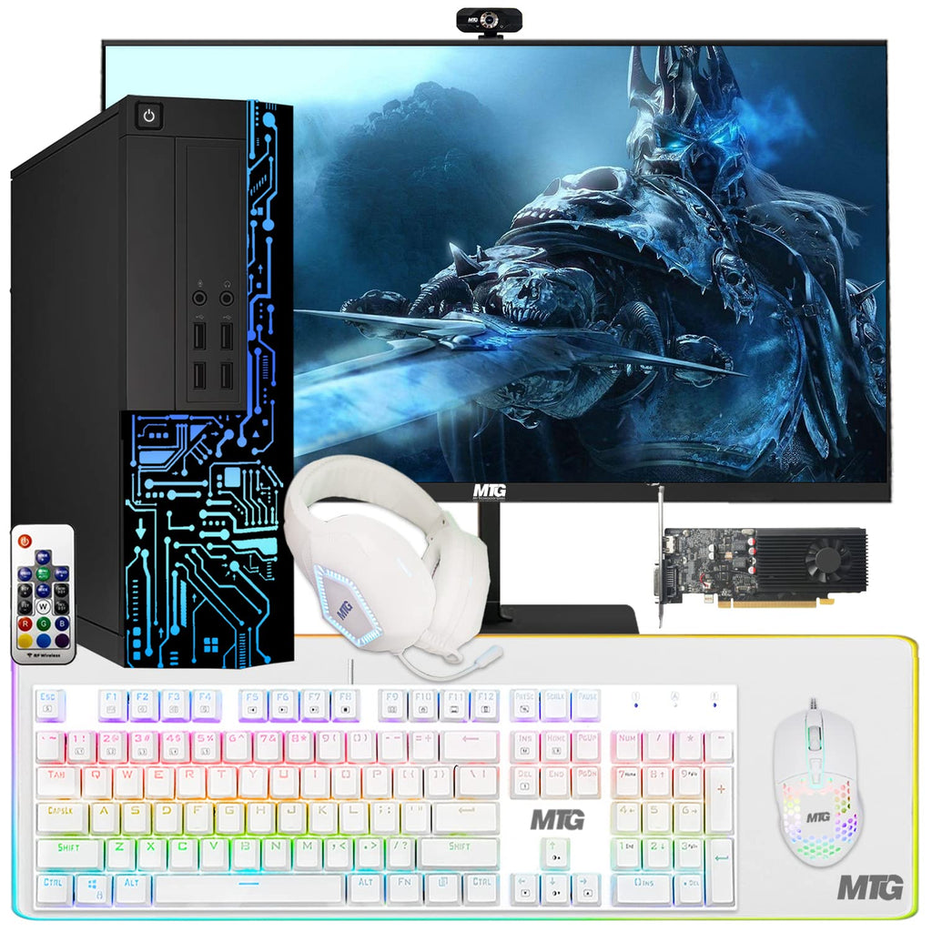 Restored TechMagnet Gaming PC Desktop,Intel Core i7,Siwa 8,GT 1030 4GB DDR4,16GB RAM,480GB SSD + 2TB HDD,MTG Gaming Kit with MTG Webcam,WiFi,Win 11 Home (Renewed)
