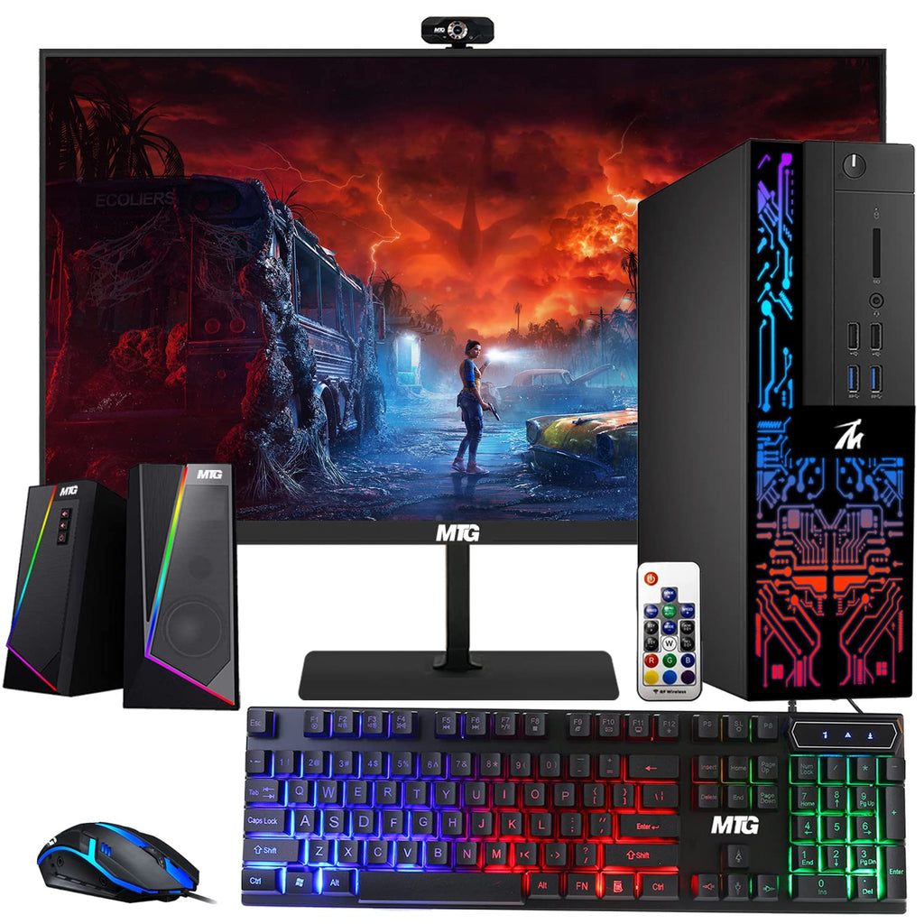 Restored TechMagnet Computer Desktop PC,Intel Core i5-6500,Siwa 6,New MTG 22 Inch Monitor,8GB RAM,500GB HDD,1GB Graphic Card,RGB Keyboard and Mouse,RGB Speaker,Webcam,WiFi,Windows 11 Pro (Renewed)