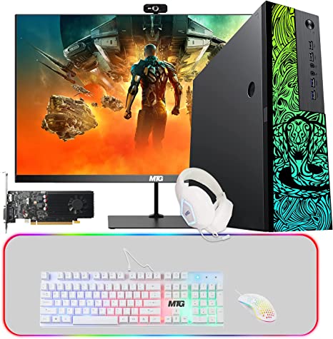 Gaming Desktop PC Computer, TechMagnet Cobra, Intel Core i5 12th Gen, GT 1030 Graphics, 16GB RAM, Wifi Bluetooth, 4 in 1 Gaming Kit, Webcam, Win 11 Home (Renewed)