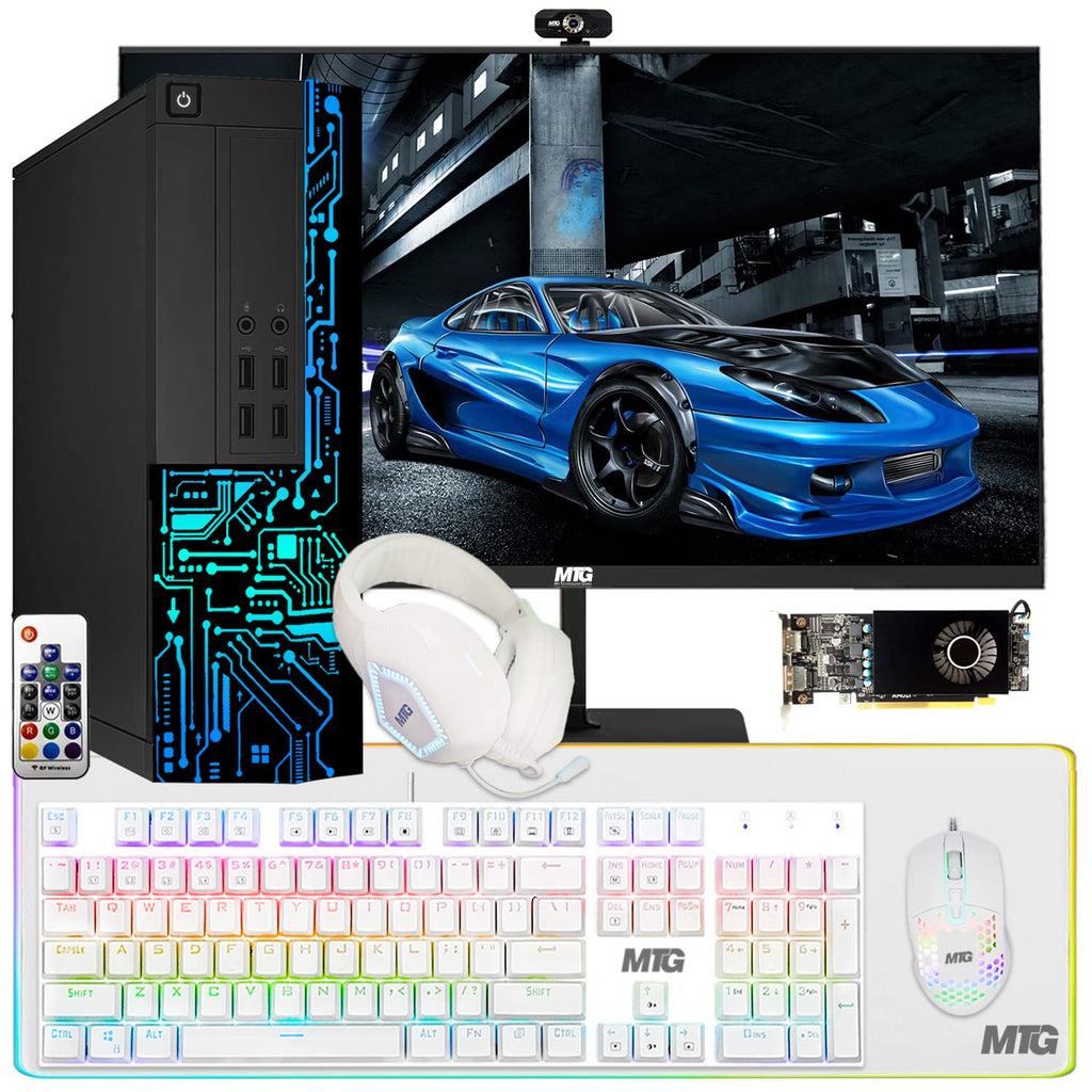 Restored TechMagnet Gaming PC Desktop,Intel Core i7,Siwa 8,GT 1030 4GB DDR4,16GB RAM,480GB SSD + 2TB HDD,MTG Gaming Kit with MTG Webcam,WiFi,Win 11 Home (Renewed)