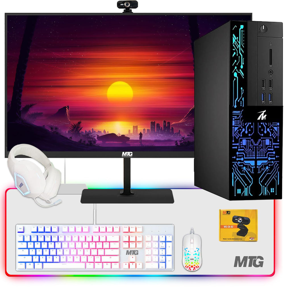 Restored TechMagnet Computer Desktop PC,Intel Core i5-6500,Siwa 6,New MTG 22 Inch Monitor,8GB RAM,500GB HDD,1GB Graphic Card,Gaming Kit,Webcam,WiFi,Windows 11 Pro (Renewed)