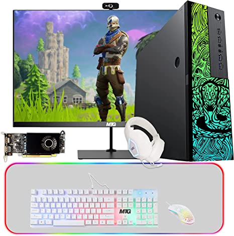 Gaming Desktop PC Computer, TechMagnet Cobra, Intel Core i5 12th Gen, AMD RX 550, 32GB RAM, Wifi Bluetooth, 4 in 1 Gaming Kit, Webcam, Win 11 Home (Renewed)