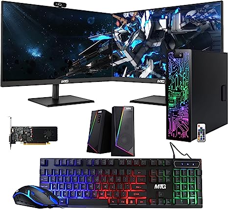 Computer Desktop PC, Intel Core i7-4770, TechMagnet Zeus, 16GB RAM,RGB Keyboard Mouse, Speaker, Webcam, WiFi, Win 10 Pro (Renewed)