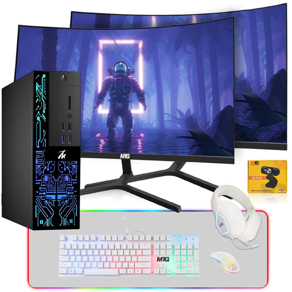 Restored TechMagnet Computer Desktop PC,Intel Core i5-6500,Siwa 6,New MTG 22 Inch Monitor,8GB RAM,500GB HDD,1GB Graphic Card,Gaming Kit,Webcam,WiFi,Windows 11 Pro (Renewed)