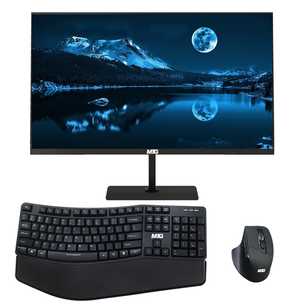 Restored TechMagnet All in one Desktop Computer,Cheetah 4,Intel Core i3 4th Gen 2.9Ghz,8GB DDR3,120GB SSD,27 inch LED Monitor,MTG Wireless Ergonomic Keyboard Mouse,WiFi,Windows 11 Pro (Renewed)