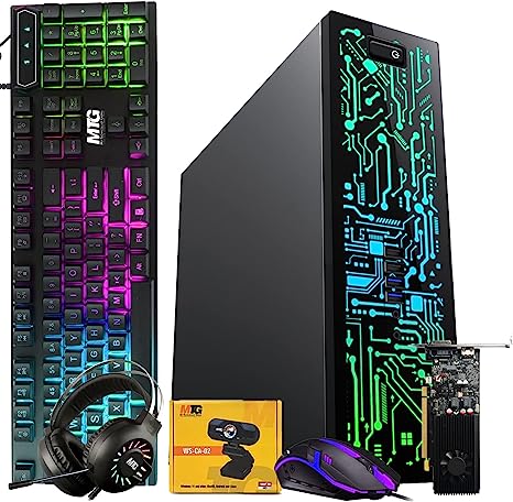 Computer Desktop PC, Intel Core i7-4770, TechMagnet Zeus, 16GB RAM,RGB Keyboard Mouse, Headphone, Webcam, WiFi, Win 10 Pro (Renewed)