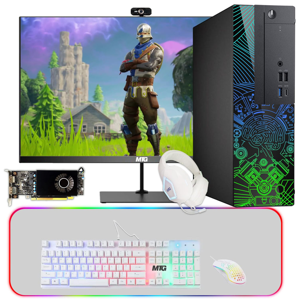 Restored Lumos 8 Gaming Desktop PC,Intel Core i5 7th Gen,16GB RAM,512GB SSD,AMD RX 550 4GB GDDR5 Graphics Card,22 inch 75hz Monitor,PCI-E Bluetooth | Wi-Fi,RGB Kit,Windows 11 Pro (Renewed)