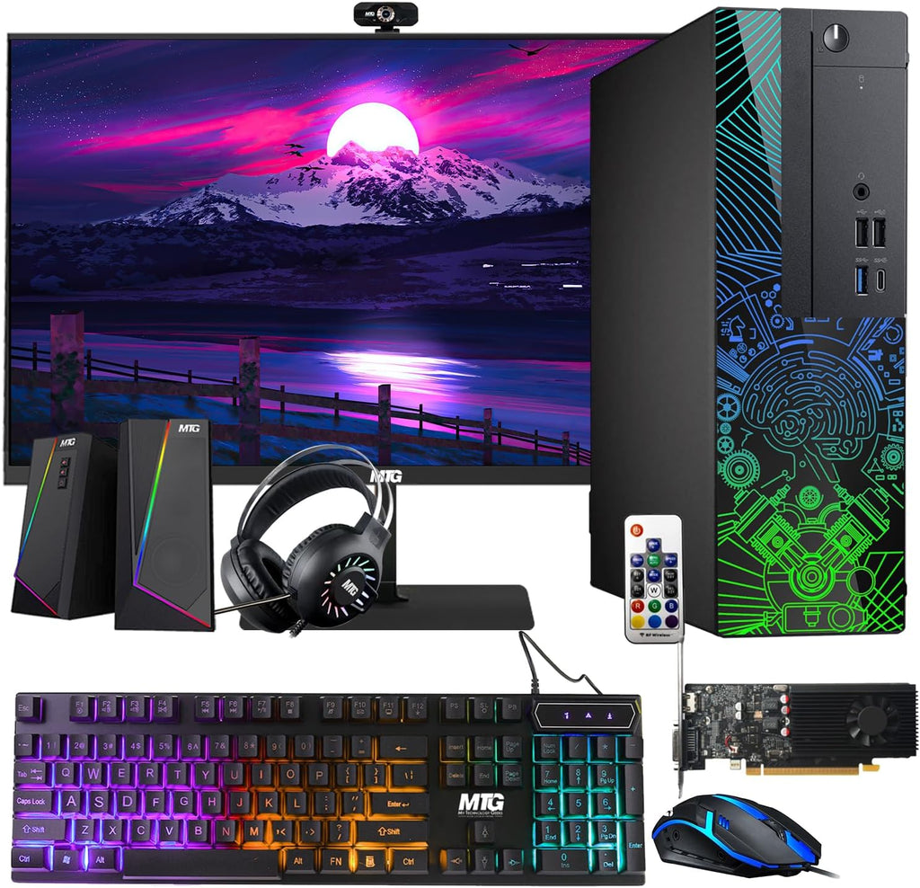 Lumos 8 Gaming Desktop PC,16GB RAM, RGB Keyboard, Mouse and Speaker, Webcam, Win 11 Pro, Intel Core