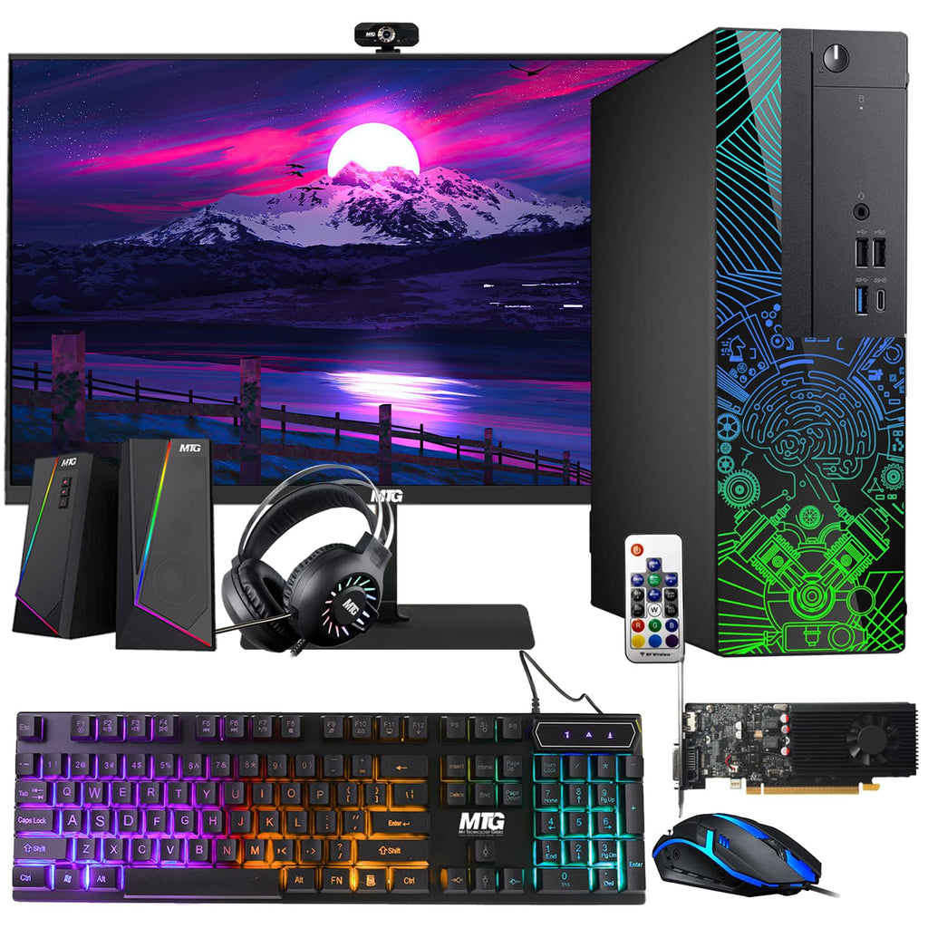 Restored Lumos 8 Gaming Desktop PC,Intel Core i7 8th Gen,16GB RAM,512GB SSD,GT 1030 2GB DDR5 Graphics Card,27 Inch 165hz Gaming Monitor,PCI-E Bluetooth | Wi-Fi,RGB Kit,Win 11 Home (Renewed)