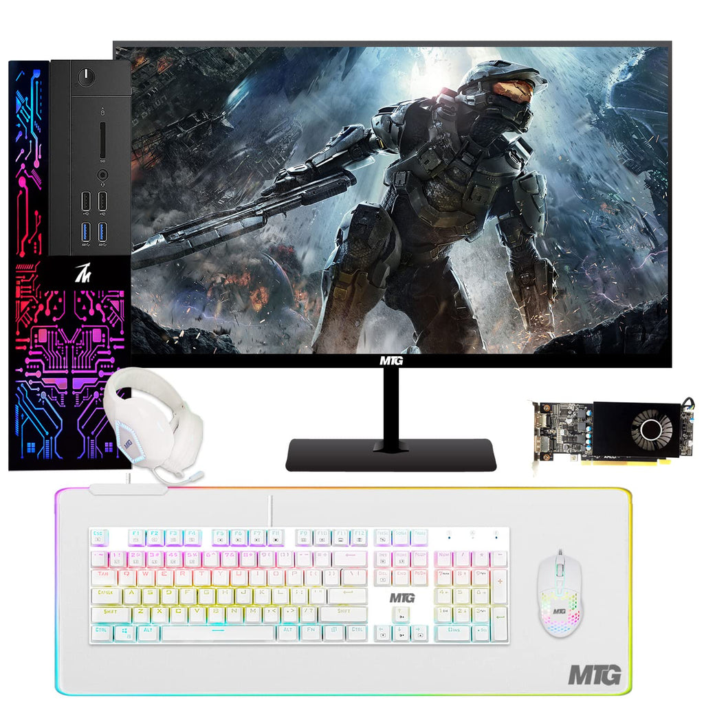 Restored TechMagnet Gaming PC Desktop,Intel Core i3-6100,Siwa 6,AMD RX-550 4GB DDR5,16GB RAM,480GB SSD + 1TB HDD,27 Inch 165Hz Gaming Monitor,Gaming Kit,Windows 11 Pro (Renewed)