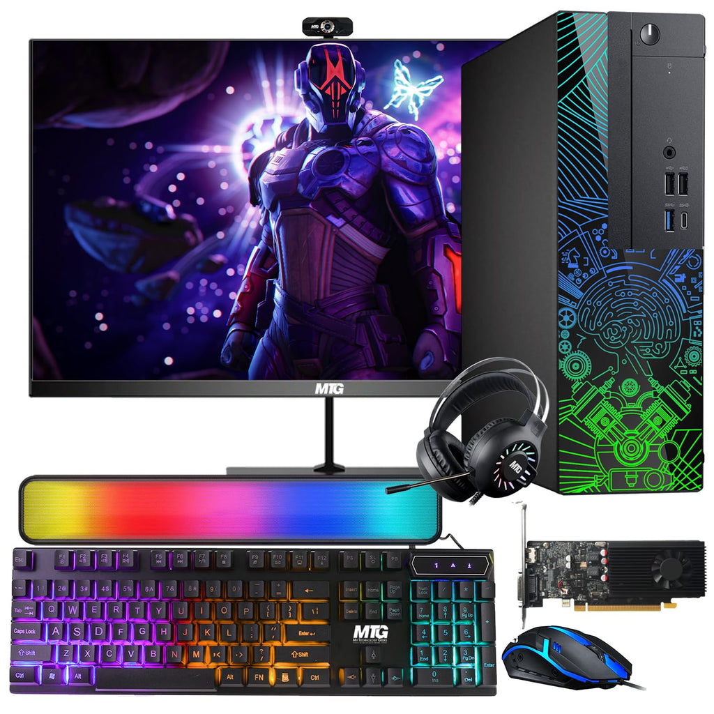 Restored Lumos 8 Gaming Desktop PC,Intel Core i5 7th Gen,16GB RAM,2TB HDD,AMD RX 550 4GB GDDR5 Graphics Card,24 Inch 75hz Monitor,PCI-E Bluetooth | Wi-Fi,RGB Kit,Windows 11 Pro (Renewed)