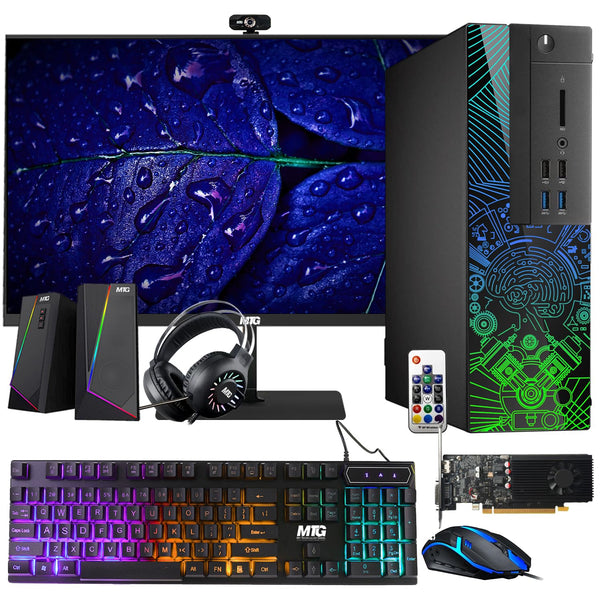 Restored Lumos 8 Gaming Desktop PC,Intel Core i7 6th Gen,GT 1030 2GB DDR5,8GB RAM,256GB SSD + 1TB HDD,RGB Kit,Win 11 Home (Renewed)
