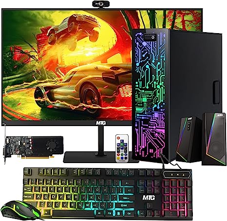 Computer Desktop PC, Intel Core i7-4770, TechMagnet Zeus, 16GB RAM,RGB Keyboard Mouse, Speaker, Webcam, WiFi, Win 10 Pro (Renewed)