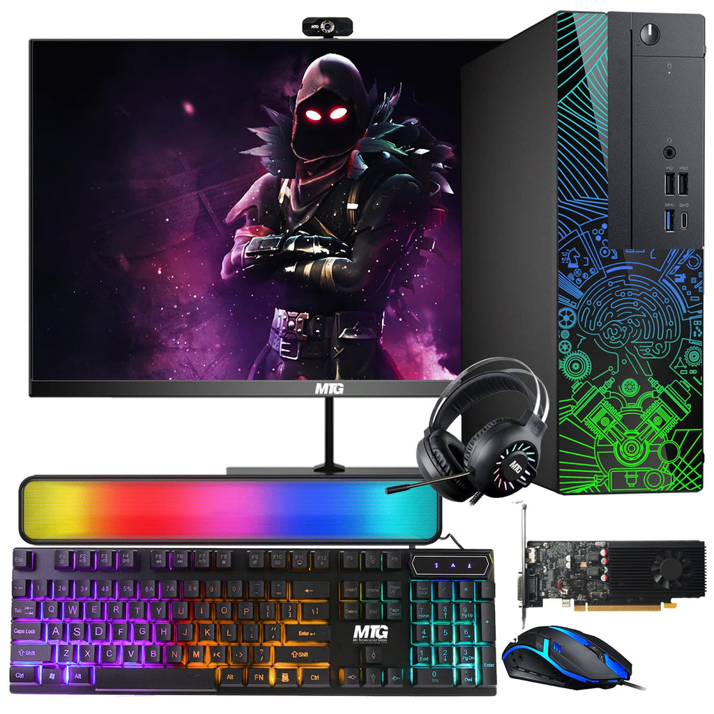 Restored Lumos 8 Gaming Desktop PC,Intel Core i5 7th Gen,16GB RAM,2TB HDD,AMD RX 550 4GB GDDR5 Graphics Card,24 Inch 75hz Monitor,PCI-E Bluetooth | Wi-Fi,RGB Kit,Windows 11 Pro (Renewed)