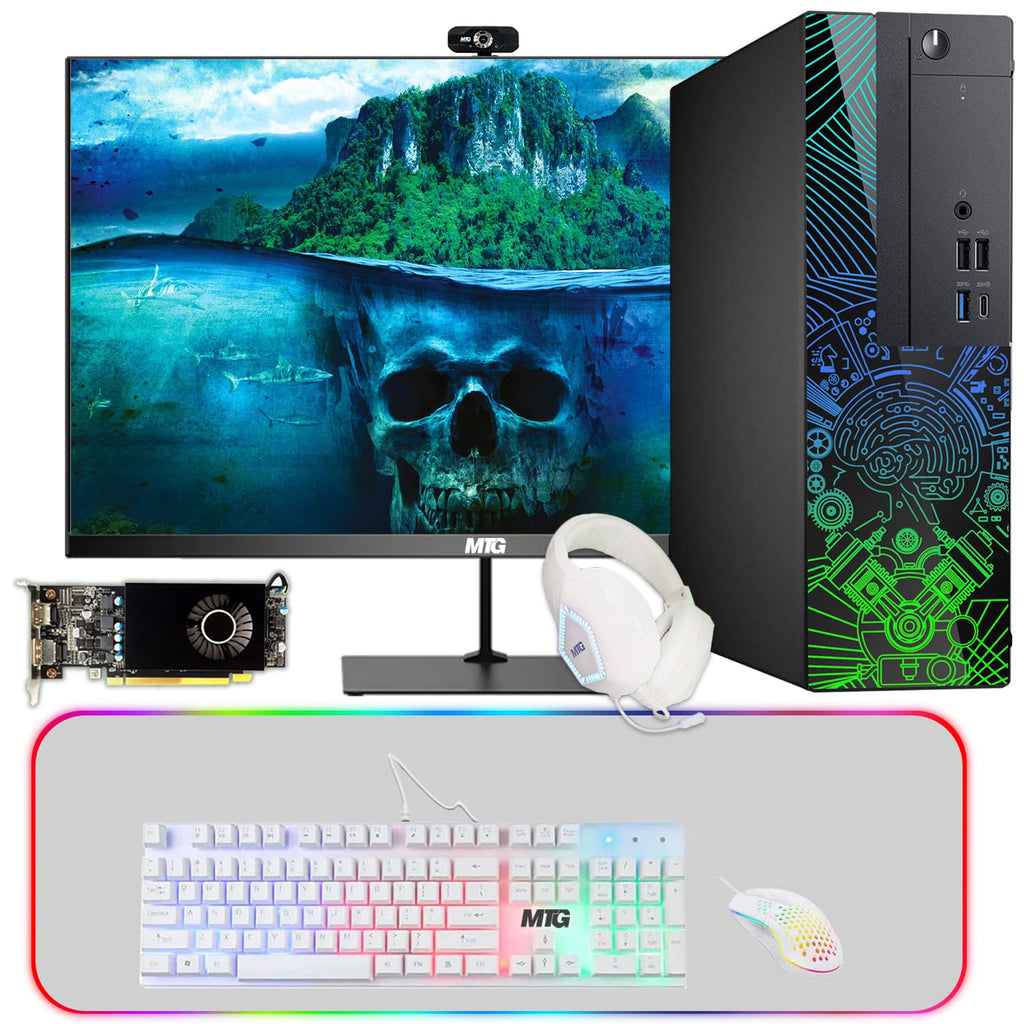Restored Lumos 8 Gaming Desktop PC,Intel Core i5 7th Gen,16GB RAM,512GB SSD,AMD RX 550 4GB GDDR5 Graphics Card,22 inch 75hz Monitor,PCI-E Bluetooth | Wi-Fi,RGB Kit,Windows 11 Pro (Renewed)