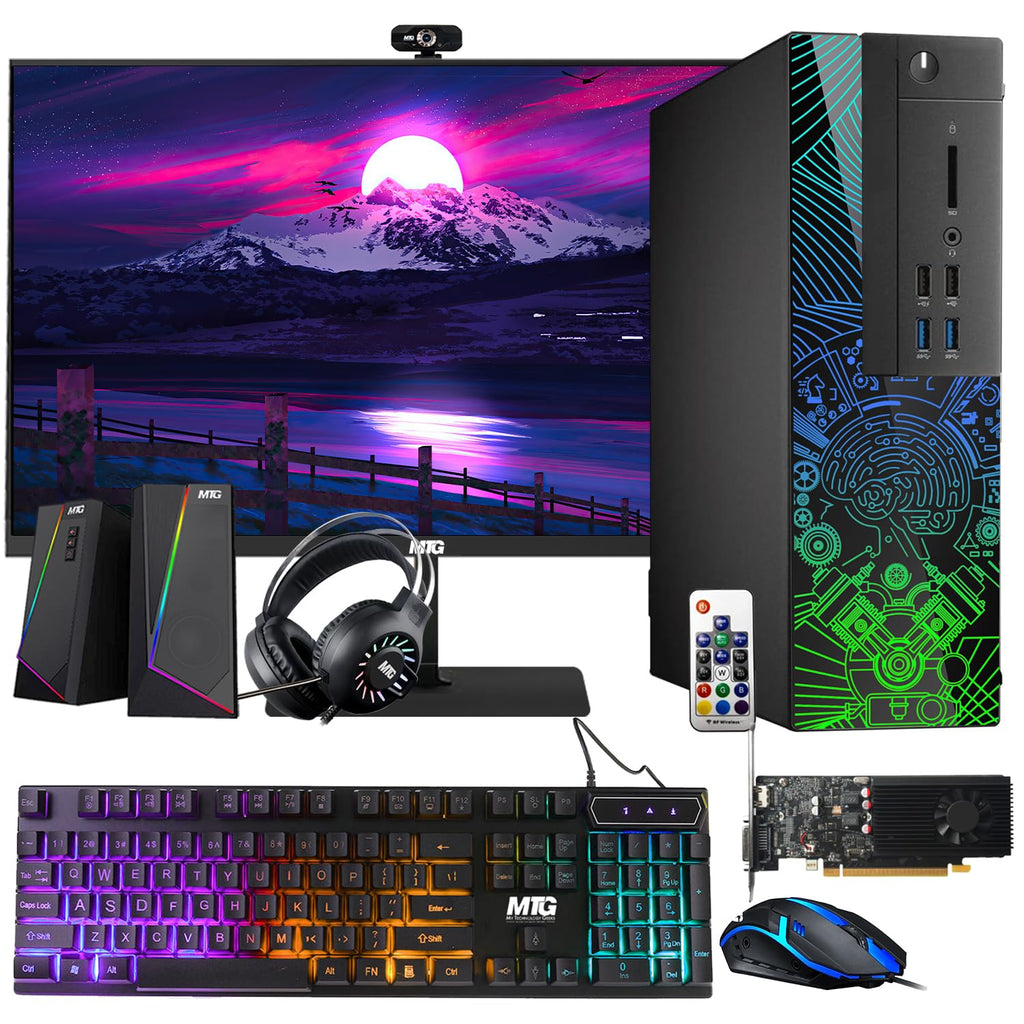 Restored Lumos 8 Gaming Desktop PC,Intel Core i5 6th Gen,GT 1030 2GB DDR5,16GB RAM,256GB SSD + 1TB HDD,RGB Kit,Windows 11 Pro (Renewed)