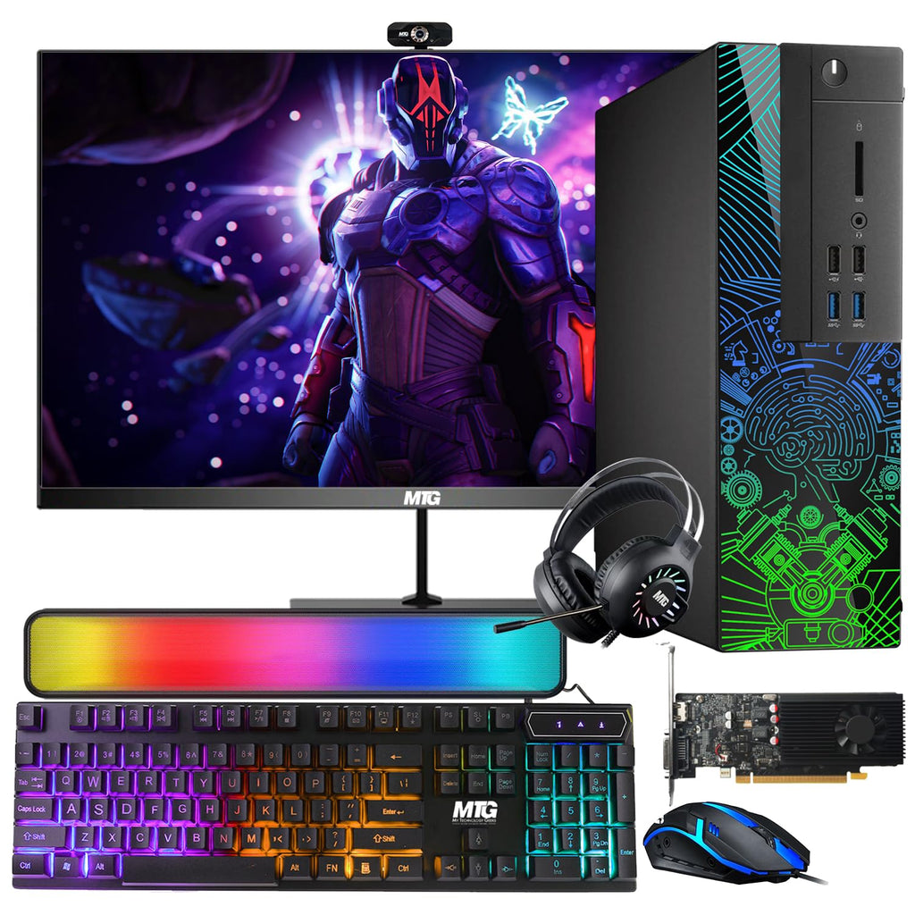 Restored Lumos 8 Gaming Desktop PC,Intel Core i7 6th Gen,GT 1030 2GB DDR5,16GB RAM,256GB SSD + 1TB HDD,RGB Kit,Windows 11 Pro (Renewed)