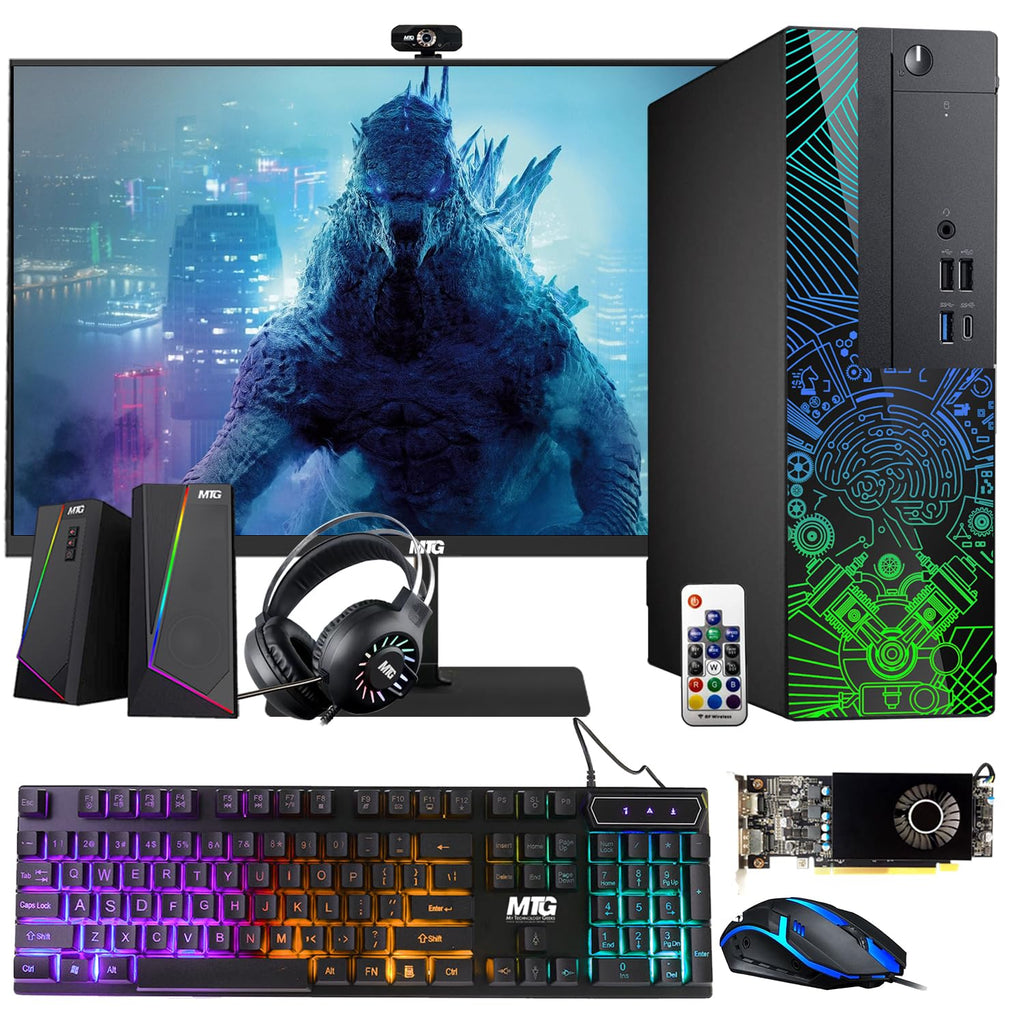 Restored Lumos 8 Gaming Desktop PC,Intel Core i5 7th Gen,16GB RAM,512GB SSD,AMD RX 550 4GB GDDR5 Graphics Card,22 inch 75hz Monitor,PCI-E Bluetooth | Wi-Fi,RGB Kit,Windows 11 Pro (Renewed)