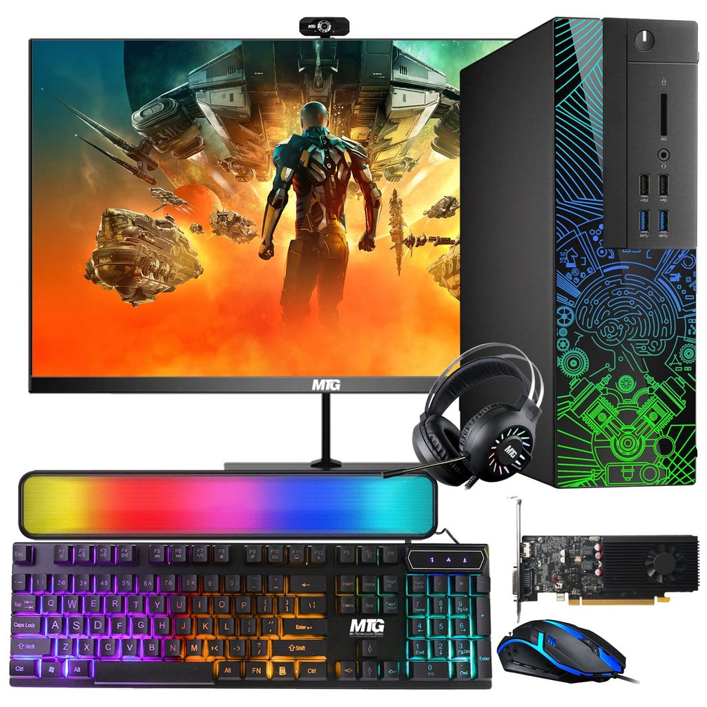 Restored Lumos 8 Gaming Desktop PC,Intel Core i7 6th Gen,GT 1030 2GB DDR5,16GB RAM,256GB SSD + 1TB HDD,RGB Kit,Windows 11 Pro (Renewed)