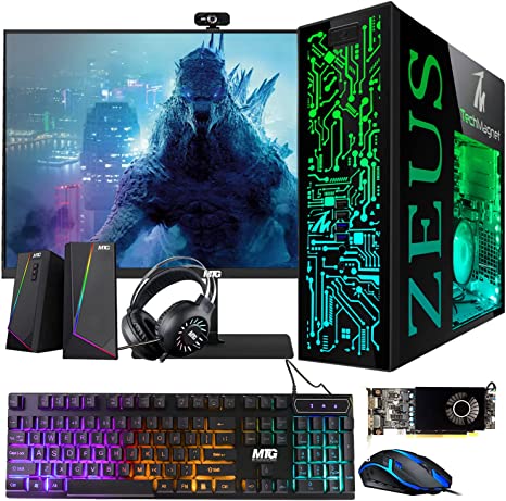 TechMagnet Zeus Pro 6, RX 550, Intel i5 6th gen 16GB ARGB RAM, Keyboard Mouse, Speaker, Headphone, Webcam, Win 10 Pro (Renewed)