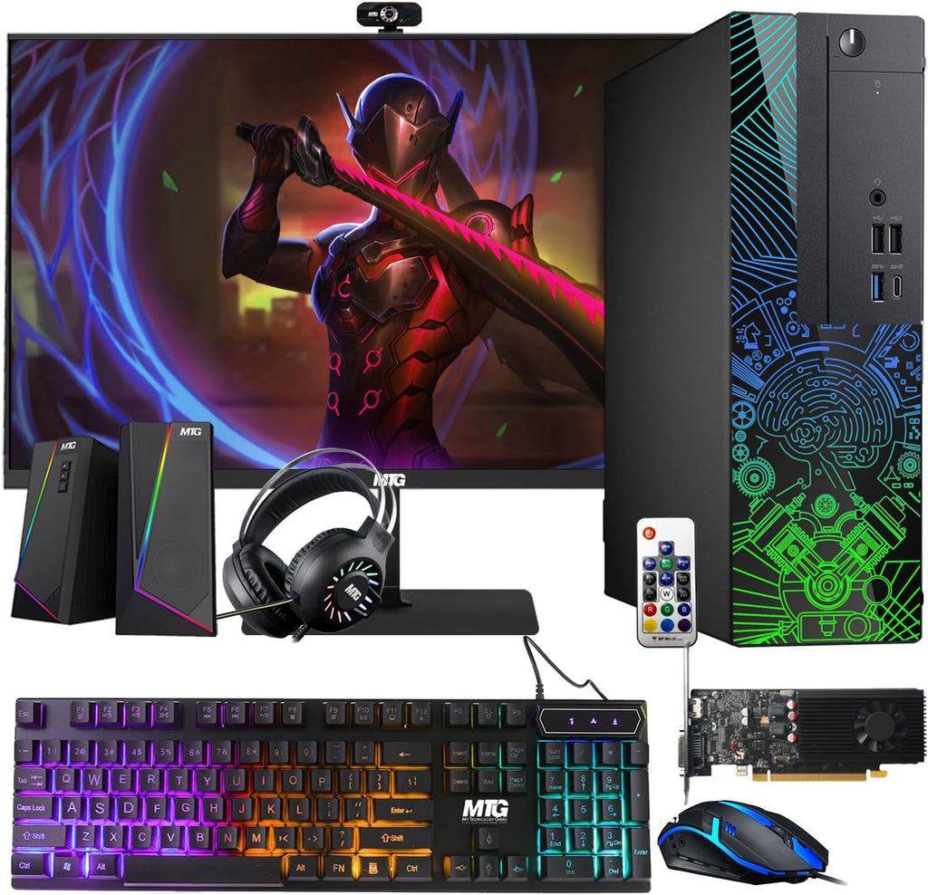 Lumos 8 Gaming Desktop PC,16GB RAM, RGB Keyboard, Mouse and Speaker, Webcam, Win 11 Pro, Intel Core