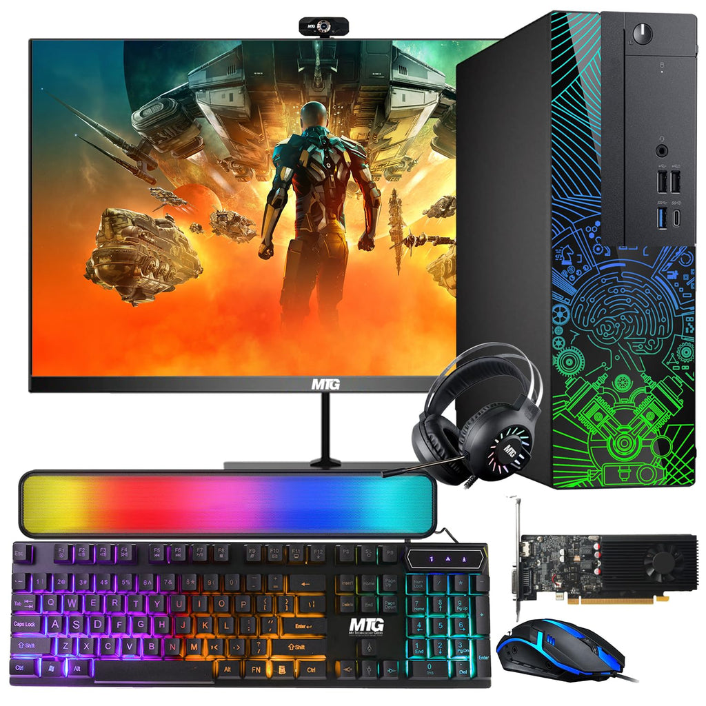 Restored Lumos 8 Gaming Desktop PC,Intel Core i5 7th Gen,16GB RAM,2TB HDD,AMD RX 550 4GB GDDR5 Graphics Card,24 Inch 75hz Monitor,PCI-E Bluetooth | Wi-Fi,RGB Kit,Windows 11 Pro (Renewed)