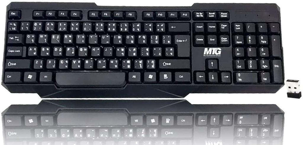 MTG 2.4Ghz Wireless Keyboard with USB Receiver Pack of 15 Waterproof Design