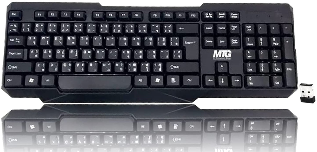 MTG 2.4Ghz Wireless Keyboard with USB Receiver & Waterproof Design Pack of 10