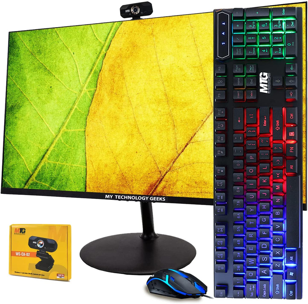 MTG 24 inch LED Desktop Monitor Webcam RGB Keyboard & Mouse